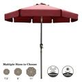 ABCCANOPY 10ft Outdoor Market Patio Umbrella with Push Button Tilt 8 Ribs 13+Colors Burgundy