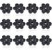 12 Pcs Garden Flag Rubber Stoppers Yard Flag Stands Flower Shape Flag Pole Stopper Black Stoppers for Garden Flags Stands Holder for Indoor and Outdoor Garden Flag Pole Stand