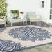 Safavieh Courtyard Millicent Medallion Indoor/Outdoor Area Rug 6 7 x 9 6 Beige/Navy