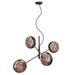 18 x 27.5 x 39.5 in. Tholos 4-Light Matte Black Pendant