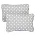 Sorra Home Grey Dots Corded 13 x 20 inch Indoor/ Outdoor Throw Pillows (Set of 2) 13 in x 20 in