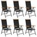 ametoys Folding Patio Chairs 6 pcs Textilene Black