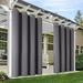 (2 Panel) SHANNA Outdoor Curtains for Patio Waterproof Cabana Grommet Curtain Panels Dark Gray 52 x 84 inch Set of 2