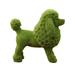 Listenwind Moss Dog Flocked Puppy Statue Figurine Poodle Shape Flocked Figurines Turf Grass Ornament Topiary-Pet Garden Statue Green Lifelike Artificial Dogs for Outdoor Garden Decoration