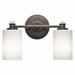 2 Light Swing Arm Bath Vanity Approved For Damp Locations With Transitional Inspirations 9.25 Inches Tall By 14 Inches Wide-Olde Bronze