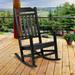 BizChair All-Weather Poly Resin Rocking Chair in Black