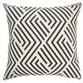 Ox Bay Maze Indoor/Outdoor Throw Pillow Black and White 20 in. Square Count Per Pack1