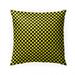 Checker Board Yellow & Black Outdoor Pillow by Kavka Designs