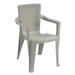 Inval Infinity 4-Piece Outdoor Dining Chair Set in Taupe