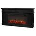 Real Flame Torrey 60.13 Solid Wood and Glass Electric Fireplace in Black