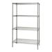 Quantum Storage WR63-2424S 4-Shelf Stainless Steel Wire Shelving Unit - 24 x 24 x 63 in.