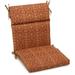 Blazing Needles 20 x 42 in. Spun Polyester Patterned Outdoor Squared Seat & Back Chair Cushion Vanya Paprika