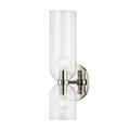 -2 Light Wall Sconce in Modern/Transitional Style-5.5 inches Wide By 15.5 inches High-Polished Nickel Finish Bailey Street Home 116-Bel-4442011