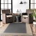 nuLOOM Asha Simple Border Indoor/Outdoor Area Rug 5 x 8 Dark Gray