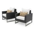 RST Brands Milo Espresso Patio Club Chair - Set of 2