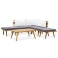 vidaXL 6 Piece Garden Lounge Set Solid Acacia Wood 46677