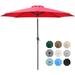 Devoko 9FT Patio Umbrella Outdoor Table Umbrella with 8 Sturdy Ribs Red