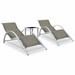 Andoer Sun Loungers 2 pcs with Table Aluminum Taupe