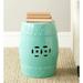 Safavieh Modern Ming Ceramic Garden Stool in Light Aqua