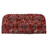 RSH DÃ©cor Indoor Outdoor Single Tufted Wicker Loveseat Cushion Large Eastman Berry Red Paisley