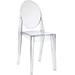 Modway Casper 19 Modern Plastic Dining Side Chair in Clear Finish