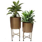 Tall Metal Floor Flower Planter Holder with Stand Modern Decorative Floor Flower Holder Perfect for Your Entryway