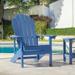 CHYVARY 1 Peak Outdoor Adirondack Fire Pit Plastic Chair for Deck Poolside Beach and Backyard Navy Blue