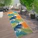 Amalfi Contemporary Tropical Floral Indoor/Outdoor Multi 2 x7 Runner Rug