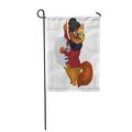 KDAGR Abyssinian Red Cat Scientist Reads Poetry Academic Book Cap Garden Flag Decorative Flag House Banner 28x40 inch