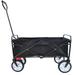 Hassch Heavy Duty Steel Frame Collapsible Folding 150 Pound Capacity Outdoor Beach Garden Utility Wagon Cart with 4 All Terrain Wheels Black