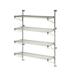 18 Deep x 24 Wide x 54 High 4 Tier Adjustable Wall Mount Shelving Kit