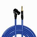 Right Angle XLR Male to 1/4 TRS Male - 50 Feet - Blue - Pro 3-Pin Microphone Connector for Powered Speakers Audio Interface or Mixer for Live Performance & Recording