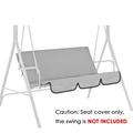 1111Fourone Swing Chair Cover Outdoor Garden Swing Chair Waterproof Dustproof Protector Seat Cover Grey