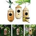 JLLOM G Â· PEH Hummingbird House Wooden Hand Craft Ornament Outdoor Garden Patio Hanging Decor