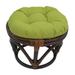 Blazing Needles 18 in. Round Solid Spun Polyester Tufted Footstool Cushion Lime