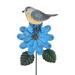 Large Garden Bird and Flower Stake Goldfinch Blue Stake Creative Iron Yard Stake Fall Decor Outdoor Lawn Decoration