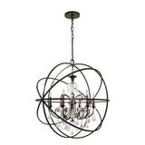 Six Light Chandelier in Traditional and Contemporary Style 40 inches Wide By 42 inches High-Hand Cut Crystal Type-English Bronze Finish Bailey Street