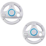 Generic White Mario Kart Steering Wheel For Nintendo Wii Set Of 2