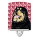 Caroline s Treasures SS4512CNL Tibetan Mastiff Hearts Love Valentine s Day Ceramic Night Light 6x4x3 multicolor
