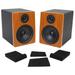 Pair Rockville APM6C 6.5 2-Way 350W Powered USB Studio Monitor Speakers+Pads