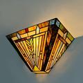 Tiffany Wall Sconce Wall Light Mission Style Stained Glass Lamp Shade 1 Light Tiffany Sconces Lighting