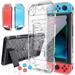 HEYSTOP Switch Case for Nintendo Switch Case Dockable with Screen Protector Clear Protective Case Cover for Nintendo Switch and JoyCon Controller with a Switch Tempered Glass Screen Protector