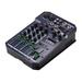 T4 Portable 4-Channel Sound Card Mixing Console Audio Mixer Built-in 16 DSP 48V Phantom power Supports BT Connection MP3 Player Recording Function 5V power Supply for DJ Network Live Broadca