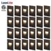 LEONLITE 24 Pack 3CCT LED Step Lights 120V Dimmable Stair Lights Indoor Outdoor Ultra Bright Aluminum 3K/4K/5K Selectable for Modern Patio Deck Steps Oil Rubbed Bronze