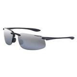 Crossfire ES4 Polarized Silver Mirrored Lens & Black Frame Safety Glasses - (2 Pairs)