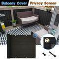 Folzery Balcony Cover Privacy Screen 3 x16.4 Black UV Protection Garden Shield Cover