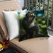 Ahgly Company Animals Monkey Outdoor Throw Pillow 18 inch by 18 inch