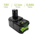 Powtree 18v Battery Replacement for Ryobi 6.0Ah 18Volt P108 P102 ONE Replacement Lithium Battery Cordless Tool Battery Compatible with Ryobi 18V Battery P103 P105 P107 P108 P109 P190 P122