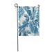 SIDONKU Indigo Blue Pattern Monstera Palm Leaves on Dark Summer Tropical Garden Flag Decorative Flag House Banner 12x18 inch