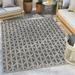 Well Woven Sila Ciel Modern Geometric Grey 5 3 x 7 3 Indoor/Outdoor Area Rug